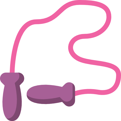 skipping rope with purple handles