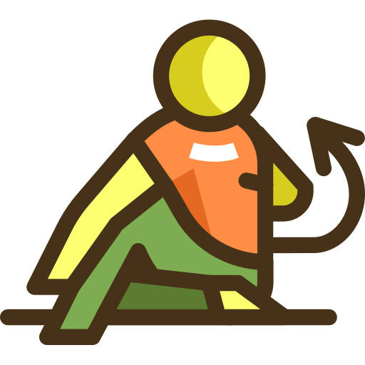 person stretching back