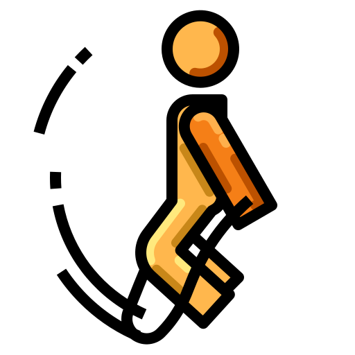 person jumping rope in gym