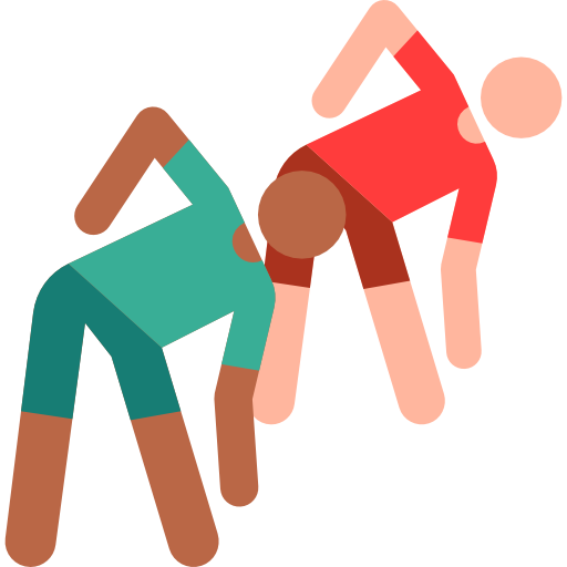 person stretching on mat